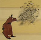 "Bär" 2011, 34 x 32cm, Tusche auf Tapete