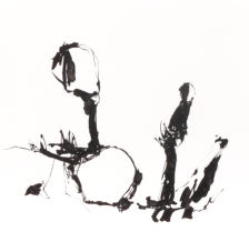 Chinatusche auf Papier, 40 x 40 cm