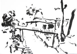 Chinatusche auf Papier, 21 x 29,7 cm